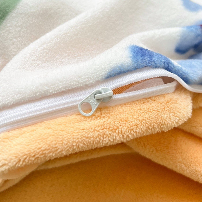 91家纺网 家纺一手货源 找家纺 呗旺鹿 2022年印花小清新加厚保暖牛奶绒四件套直播 爱丽丝