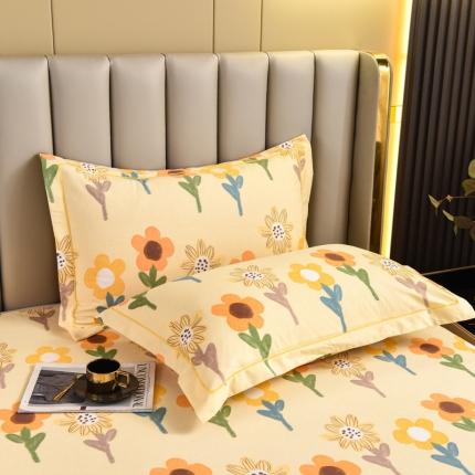 91家纺网 家纺一手货源 找家纺 名优家纺 2023新款全棉生态活性磨毛单品枕套 花样年华