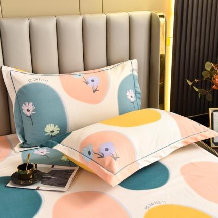 91家纺网 家纺一手货源 找家纺 名优家纺 2023新款全棉生态活性磨毛单品枕套 七色堇