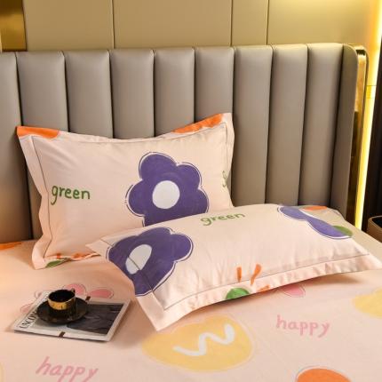 91家纺网 家纺一手货源 找家纺 名优家纺 2023新款全棉生态活性磨毛单品枕套 向阳花开