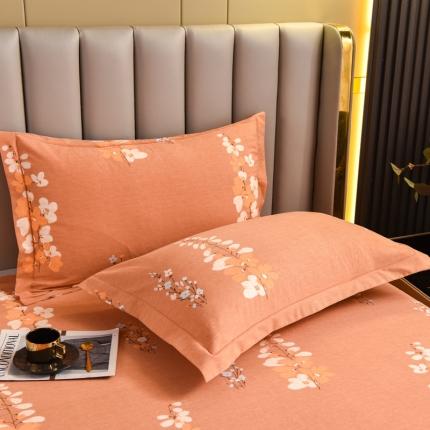 名优家纺 2023新款全棉生态活性磨毛单品枕套 春意盎然