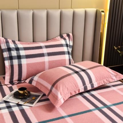 名优家纺 2023新款全棉生态活性磨毛单品枕套 克莱尔