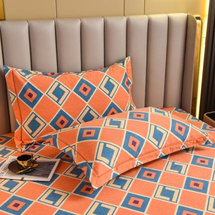 名优家纺 2023新款全棉生态活性磨毛单品枕套 莫妮卡