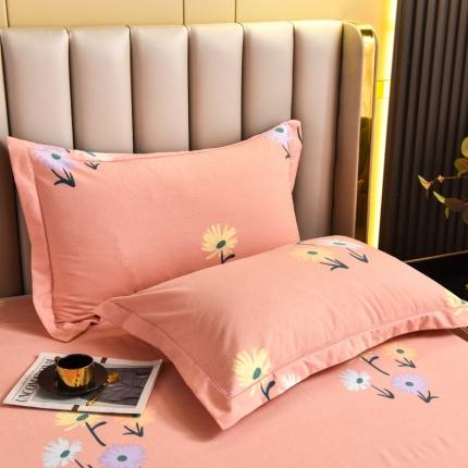名优家纺 2023新款全棉生态活性磨毛单品枕套 小雏菊