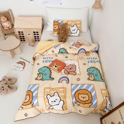 91家纺网 家纺一手货源 找家纺 吉咪兔  2022新款儿童卡通全棉豆豆被 星空宝贝
