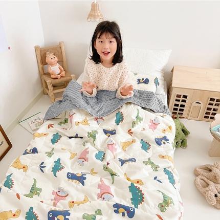 91家纺网 家纺一手货源 找家纺 （总）吉咪兔 2022新款儿童卡通全棉豆豆被-夏被图