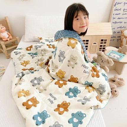 91家纺网 家纺一手货源 找家纺 （总）吉咪兔 2022新款儿童卡通全棉豆豆被-夏被图