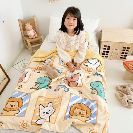 91家纺网 家纺一手货源 找家纺 （总）吉咪兔 2022新款儿童卡通全棉豆豆被-夏被图