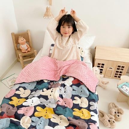 91家纺网 家纺一手货源 找家纺 （总）吉咪兔 2022新款儿童卡通全棉豆豆被-夏被图