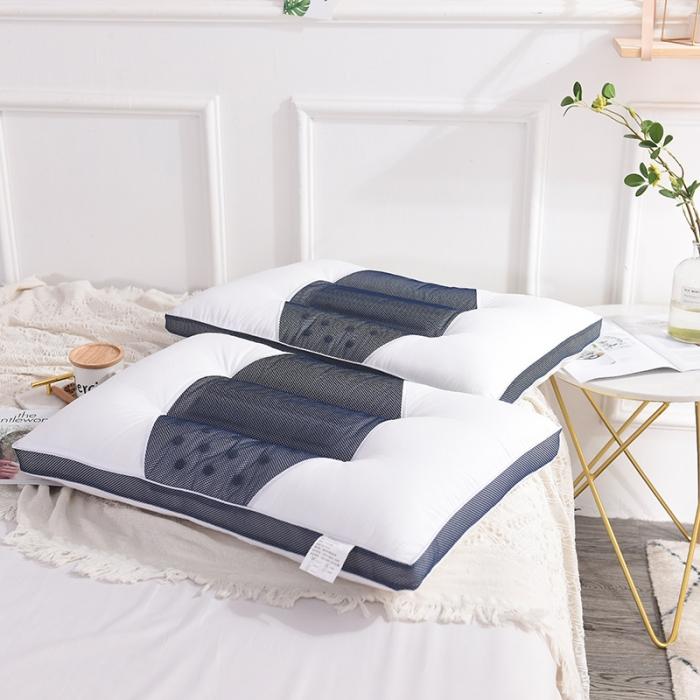 91家纺网 家纺一手货源 找家纺 全棉网面透气护颈枕芯单人助眠枕头决明子磁石枕