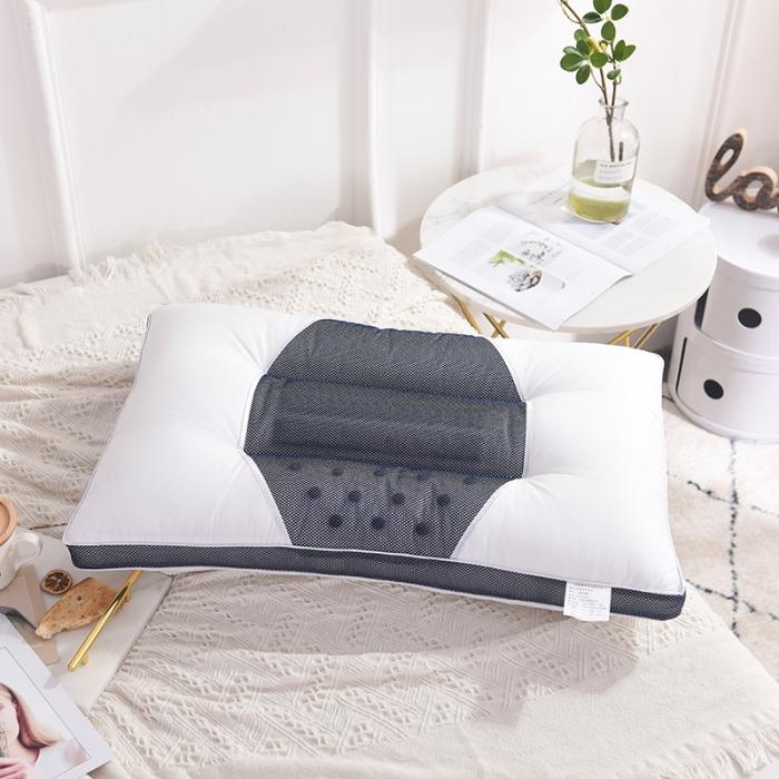 91家纺网 家纺一手货源 找家纺 全棉网面透气护颈枕芯单人助眠枕头决明子磁石枕