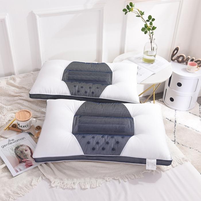 91家纺网 家纺一手货源 找家纺 全棉网面透气护颈枕芯单人助眠枕头决明子磁石枕