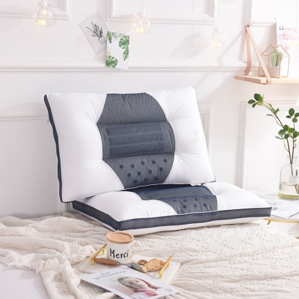 91家纺网 家纺一手货源 找家纺 全棉网面透气护颈枕芯单人助眠枕头决明子磁石枕