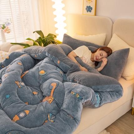 91家纺网 家纺一手货源 找家纺 （总）畅销被业2025新款加厚保暖雪花绒冬被春秋被被子被芯（跨境）