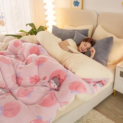 91家纺网 家纺一手货源 找家纺 （总）畅销被业2025新款加厚保暖雪花绒冬被春秋被被子被芯（跨境）