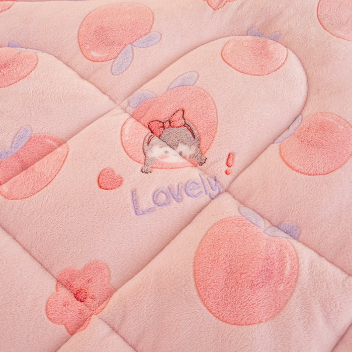 91家纺网 家纺一手货源 找家纺 畅销被业2025新款加厚保暖雪花绒冬被 蜜桃公主