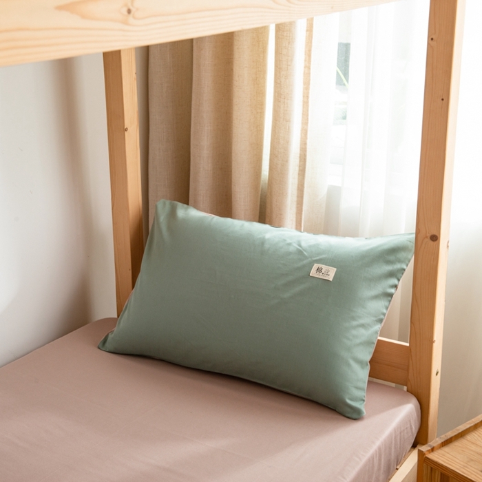 91家纺网 家纺一手货源 找家纺 杜先生 2023新款全棉学生宿舍上下铺色拼系列三件套 墨绿-卡其