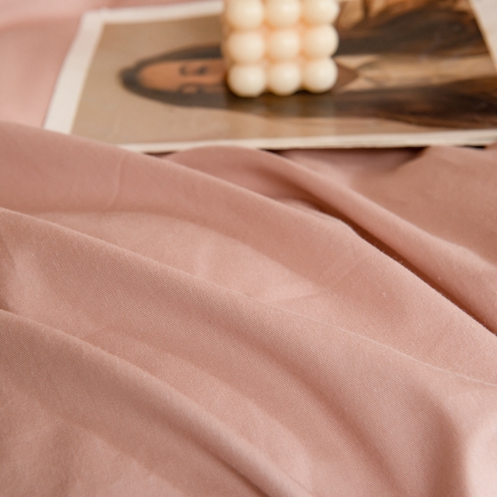 91家纺网 家纺一手货源 找家纺 杜先生 2023新款全棉学生宿舍上下铺色拼系列三件套 藕粉-奶茶