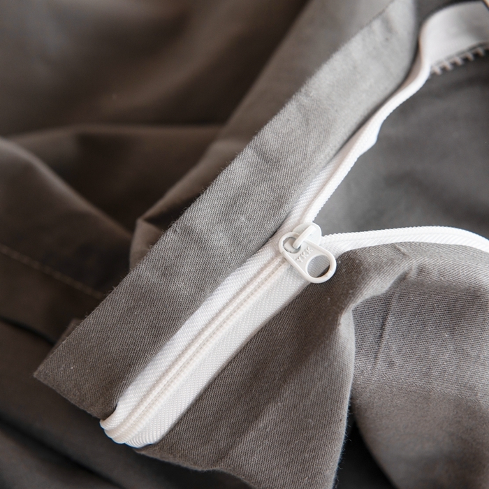 91家纺网 家纺一手货源 找家纺 杜先生 2023新款全棉学生宿舍上下铺色拼系列三件套 深灰