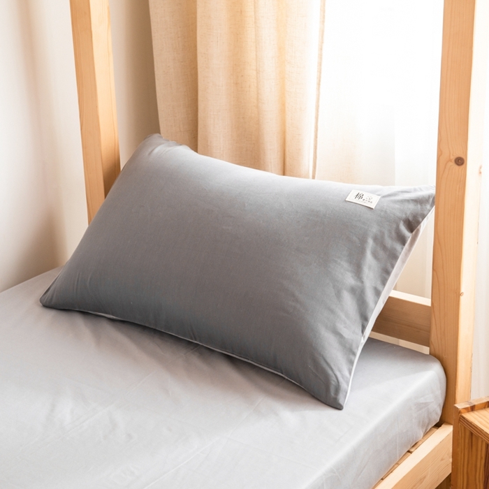 91家纺网 家纺一手货源 找家纺 杜先生 2023新款全棉学生宿舍上下铺色拼系列三件套 深灰-浅灰