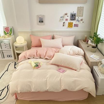 91家纺网 家纺一手货源 找家纺 （总）雅居纺 2022新款全棉13372泡泡纱四件套