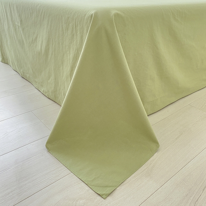 91家纺网 家纺一手货源 找家纺 雅居纺 2022新款全棉13372泡泡纱四件套 泡泡纱牛油果绿