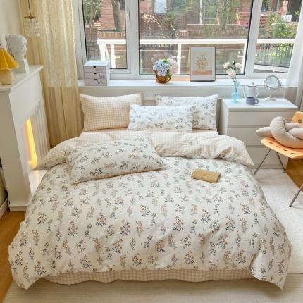 91家纺网 家纺一手货源 找家纺 优彩 2022全棉13372法式田园风情浪漫碎花四件套 花漫