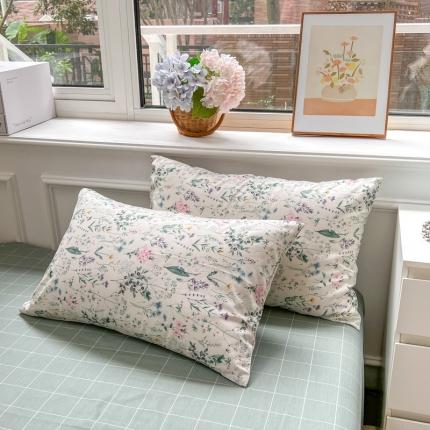 91家纺网 家纺一手货源 找家纺 总优彩 2022新款全棉13372法式田园风情浪漫碎花单枕套