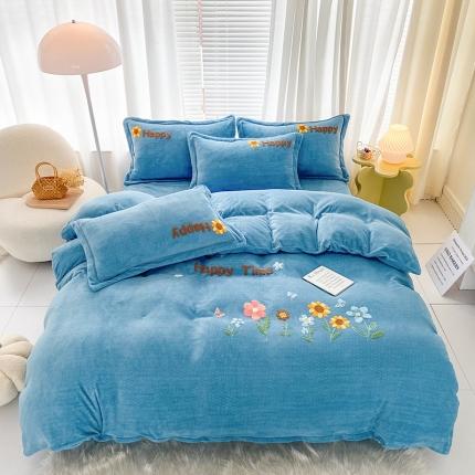 91家纺网 家纺一手货源 找家纺 （总）云锦2022新款肌理纹高克重200克牛奶绒毛巾绣四件套