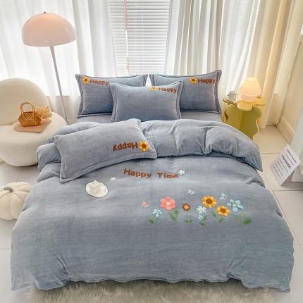 91家纺网 家纺一手货源 找家纺 （总）云锦2022新款肌理纹高克重200克牛奶绒毛巾绣四件套