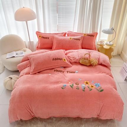 91家纺网 家纺一手货源 找家纺 （总）云锦2022新款肌理纹高克重200克牛奶绒毛巾绣四件套