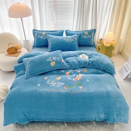 91家纺网 家纺一手货源 找家纺 （总）云锦2022新款肌理纹高克重200克牛奶绒毛巾绣四件套