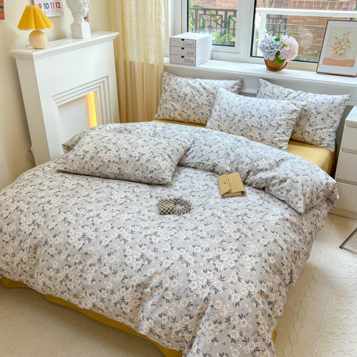 91家纺网 家纺一手货源 找家纺 优彩 2022全棉13372法式田园风情浪漫碎花单被套 记忆