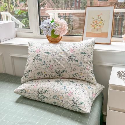 91家纺网 家纺一手货源 找家纺 优彩 2022全棉13372法式田园风情浪漫碎花单枕套 林茵