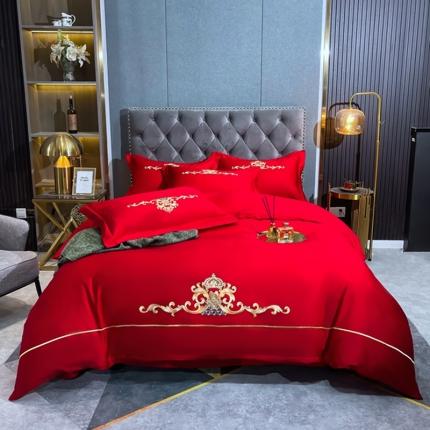 91家纺网 家纺一手货源 找家纺 总2025新款100支全棉长绒棉四件套-皇家风范