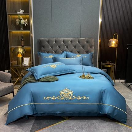 91家纺网 家纺一手货源 找家纺 总2025新款100支全棉长绒棉四件套-皇家风范