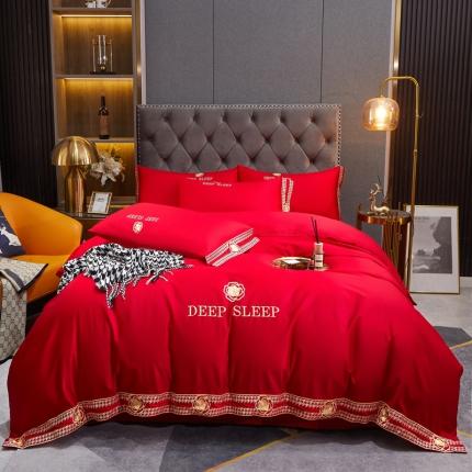 91家纺网 家纺一手货源 找家纺 （总）2025新款100支全棉长绒棉四件套-倾心