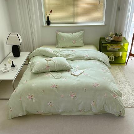 91家纺网 家纺一手货源 找家纺 窝米 2022秋季新品全棉13370花卉系列四件套 铃兰