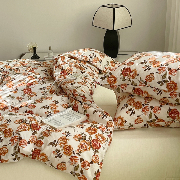 91家纺网 家纺一手货源 找家纺 （总）窝米 2022秋季新品全棉13370花卉系列四件套