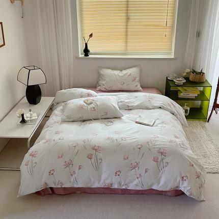 窝米 2022秋季新品全棉13370花卉系列四件套 艾莎