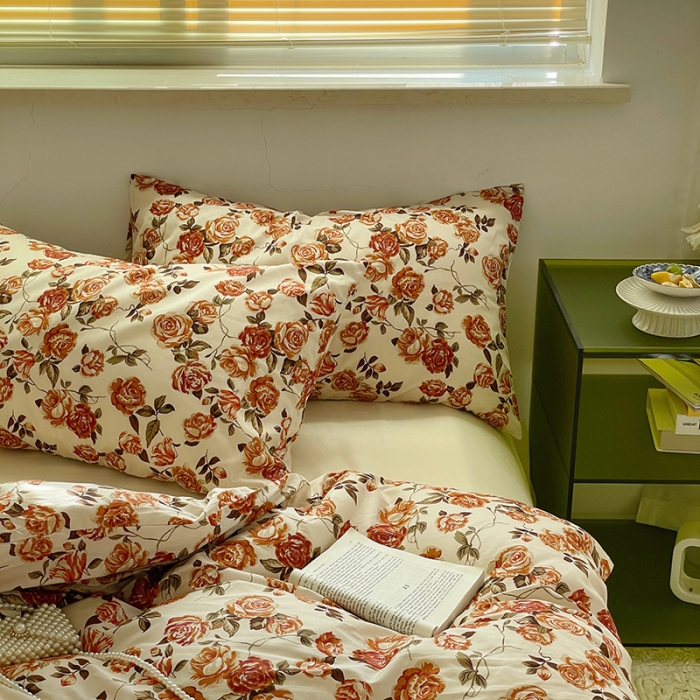 91家纺网 家纺一手货源 找家纺 窝米 2022秋季新品全棉13370花卉系列四件套 秘密花园