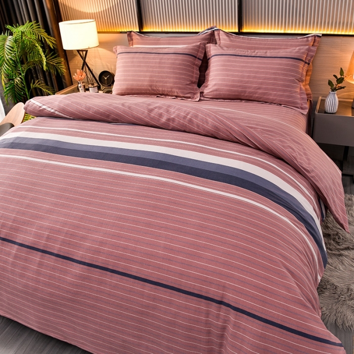 91家纺网 家纺一手货源 找家纺 润淳 2025新款加厚活性磨毛四件套纯棉三件套 安东尼豆沙