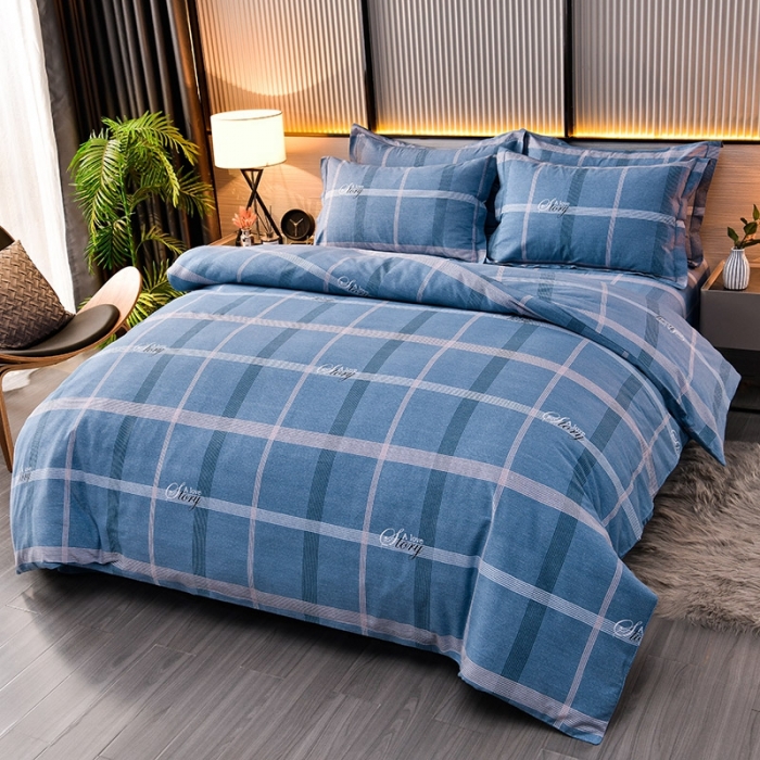 91家纺网 家纺一手货源 找家纺 润淳 2025新款加厚活性磨毛四件套纯棉三件套 卡瑞娜