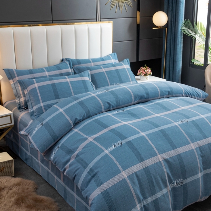 91家纺网 家纺一手货源 找家纺 润淳 2025新款加厚活性磨毛四件套纯棉三件套 卡瑞娜