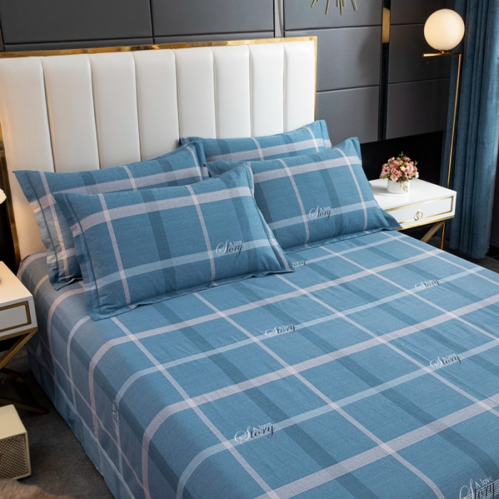 91家纺网 家纺一手货源 找家纺 润淳 2025新款加厚活性磨毛四件套纯棉三件套 卡瑞娜