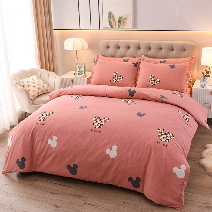 91家纺网 家纺一手货源 找家纺 润淳 2025新款加厚活性磨毛四件套纯棉三件套 快乐童年