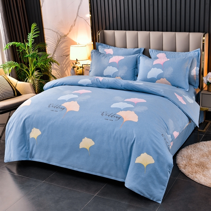 91家纺网 家纺一手货源 找家纺 润淳 2025新款加厚活性磨毛四件套纯棉三件套 沐雅清风