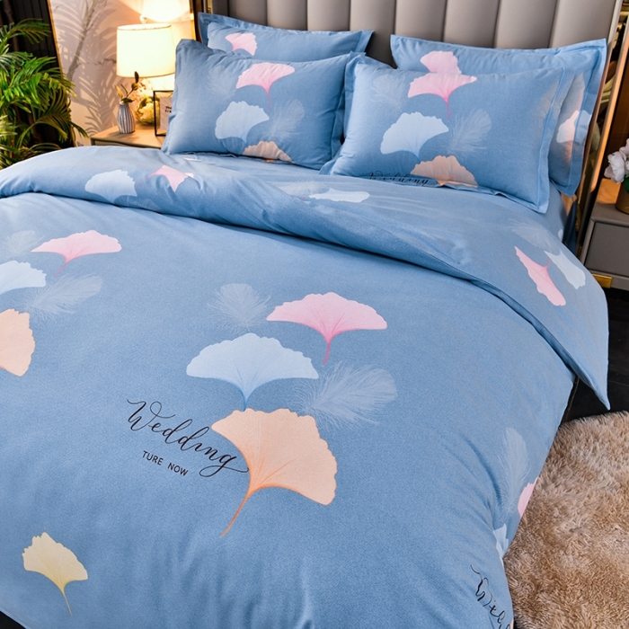 91家纺网 家纺一手货源 找家纺 润淳 2025新款加厚活性磨毛四件套纯棉三件套 沐雅清风