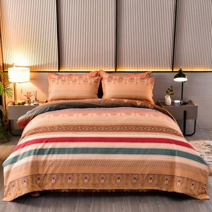 91家纺网 家纺一手货源 找家纺 润淳 2025新款加厚活性磨毛四件套纯棉三件套 欧典风尚