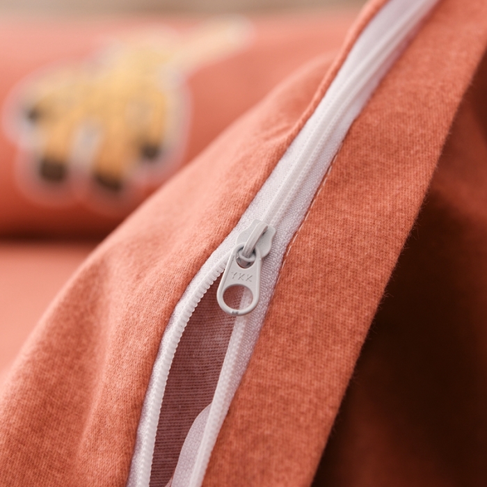 91家纺网 家纺一手货源 找家纺 润淳 2025新款加厚活性磨毛四件套纯棉三件套 小王子桔